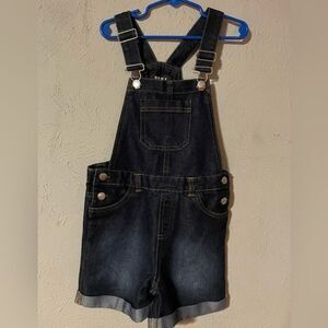NWOT Size 6X DKNY dark wash romper/overall/shortalls w/fade